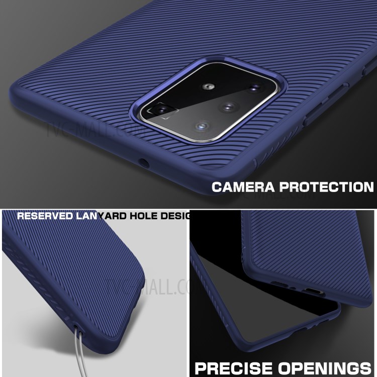 LENUO Twill Texture TPU Case for Samsung Galaxy A91 / S10 Lite - Blue-4