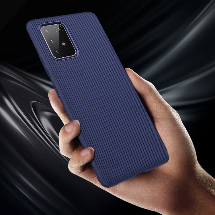 LENUO Twill Texture TPU Case for Samsung Galaxy A91 / S10 Lite - Blue-5
