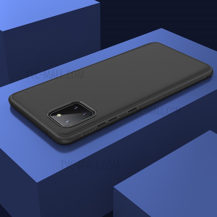 LENUO Twill Oberfläche TPU Abdeckung Für Samsung-Galaxie A81 / Anmerkung 10 Lite - Schwarz-6