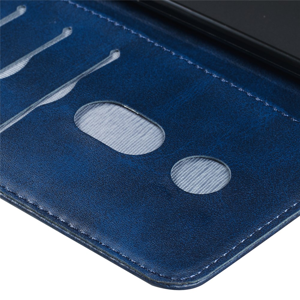 Zipper Pocket Wallet Stand Flip Leather Cell Phone Cover for Samsung Galaxy A71 - Blue-11