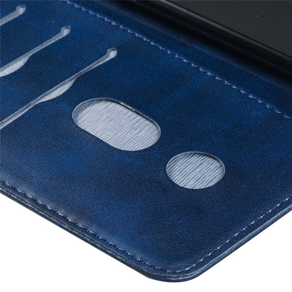 Carteira De Bolso Com Zíper Capa De Telefone Celular De Couro Flip Para Samsung Galaxy A71 - Azul