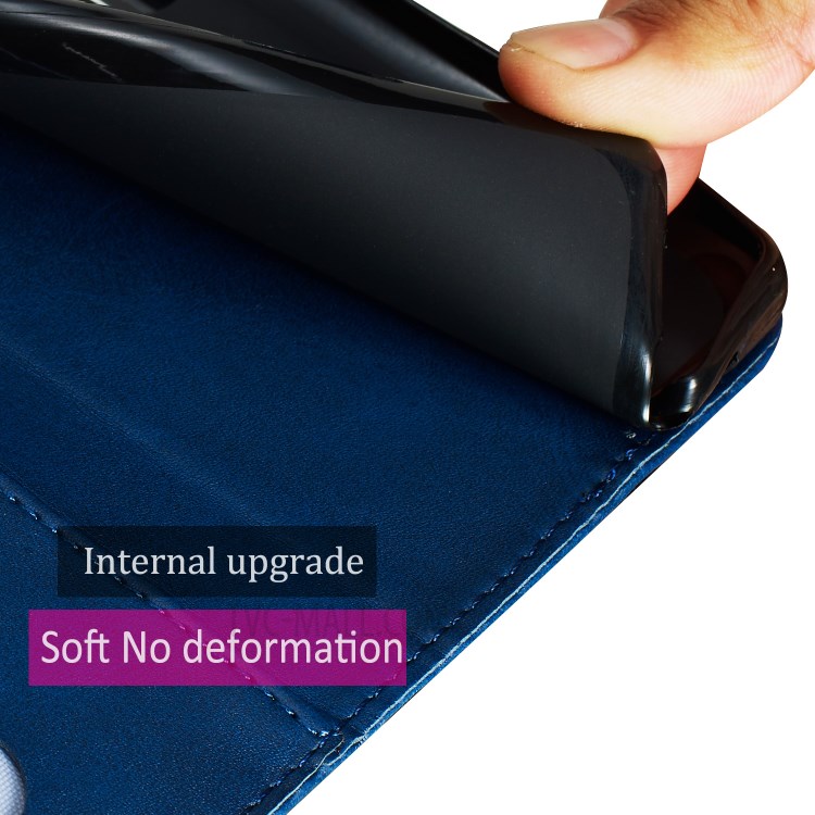 Zipper Pocket Leather Wallet Case for Samsung Galaxy S20 Ultra - Blue-10