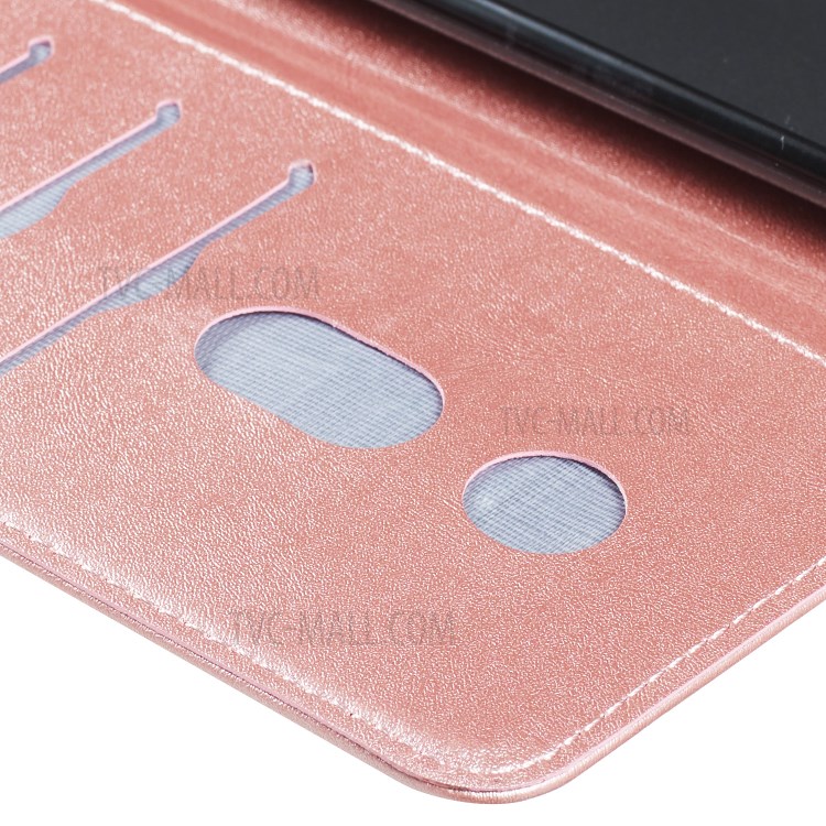 Zipper Pocket Leather Wallet Stand Case for Samsung Galaxy S20 - Rose Gold-11