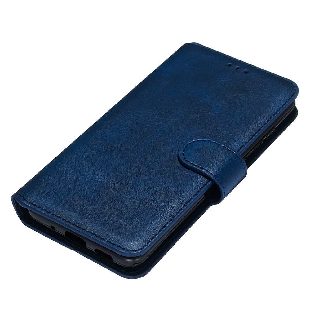 With Wallet Stand Flip Leather Phone Covering for Samsung Galaxy S20 - Blue-3