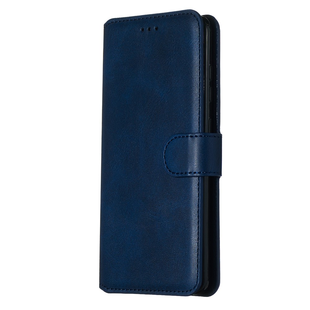With Wallet Stand Flip Leather Phone Covering for Samsung Galaxy S20 - Blue-5