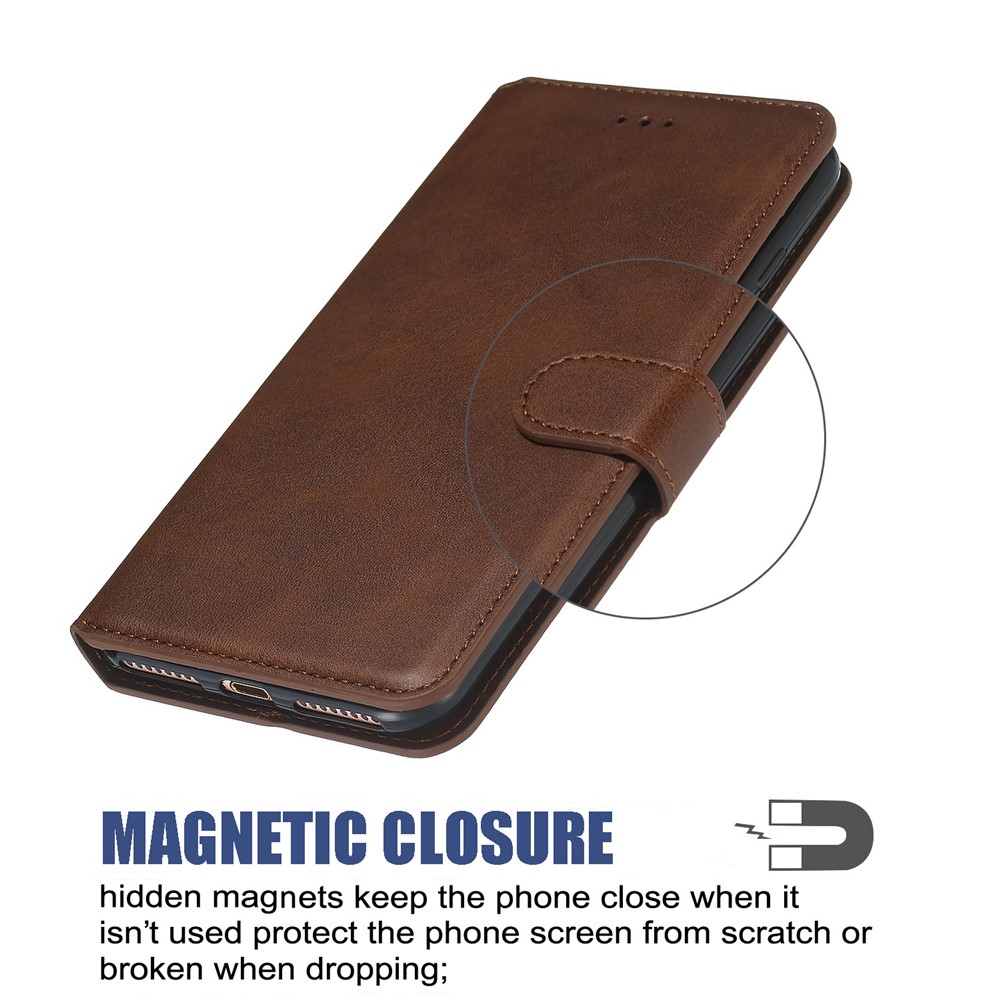 With Wallet Stand Flip Leather Phone Covering for Samsung Galaxy S20 - Brown-11