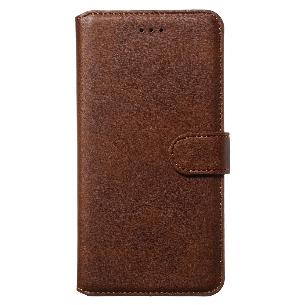 With Wallet Stand Flip Leather Phone Covering for Samsung Galaxy S20 - Brown-2