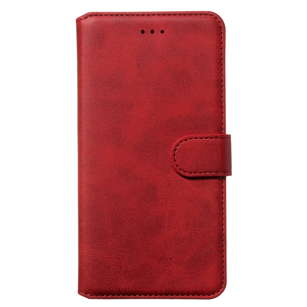 Solid Color Flip Leather Wallet Phone Case for Samsung Galaxy A71 A715 - Red-2