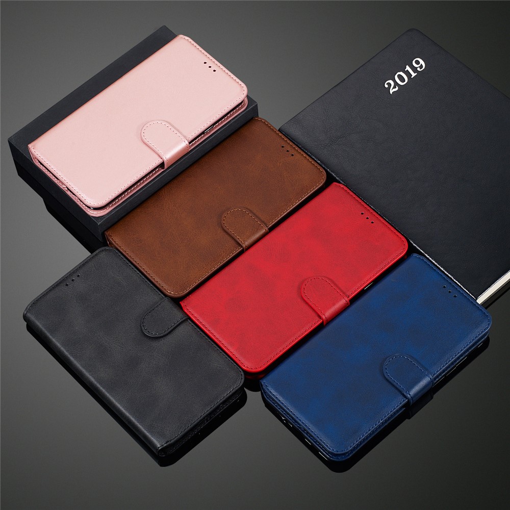 Classic Wallet in Cuoio Con Guscio di Protezione Del Telefono Per Samsung Galaxy A51 - Nero