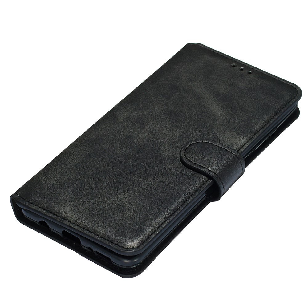 Classic Wallet in Cuoio Con Guscio di Protezione Del Telefono Per Samsung Galaxy A51 - Nero