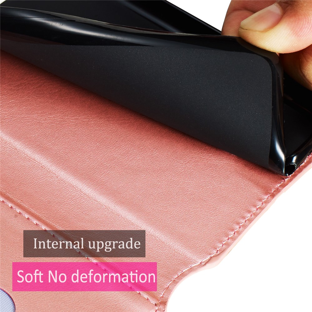 Classic Wallet Leather Stand Phone Protective Shell for Samsung Galaxy A51 - Rose Gold-10