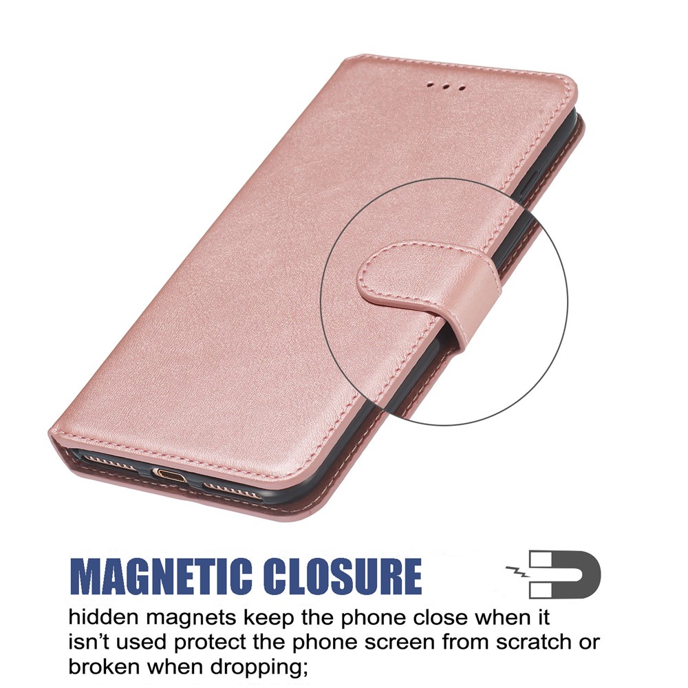 Classic Wallet Leather Stand Phone Protective Shell for Samsung Galaxy A51 - Rose Gold-11