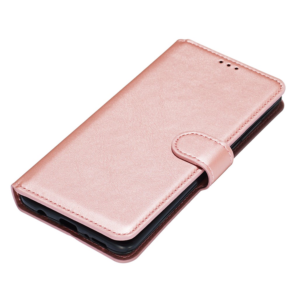 Classic Wallet Leather Stand Phone Protective Shell for Samsung Galaxy A51 - Rose Gold-3