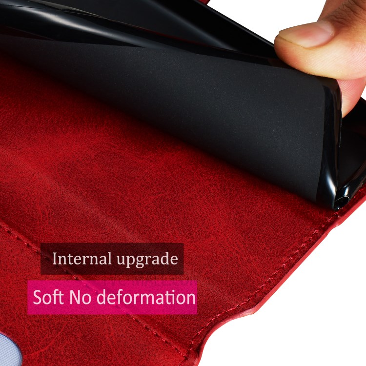 Couleur Unie Boîtier De Téléphone Porte-monnaie En Cuir Flip Classique Pour Samsung Galaxy S S20 Ultra / S11, Plus - Rouge-10