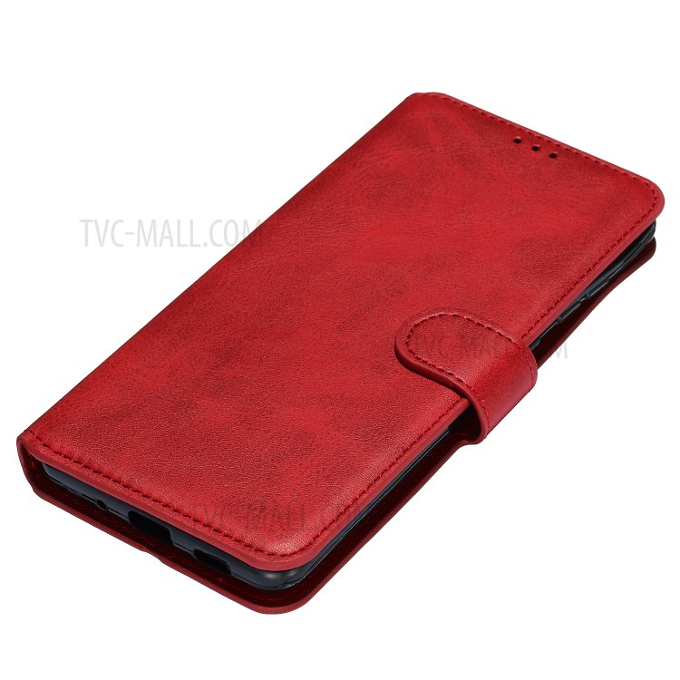 Couleur Unie Boîtier De Téléphone Porte-monnaie En Cuir Flip Classique Pour Samsung Galaxy S S20 Ultra / S11, Plus - Rouge-3