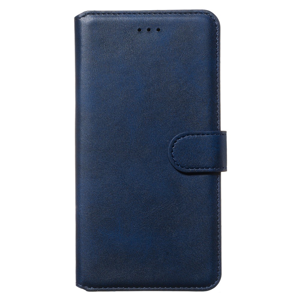 Solid Color Classic Flip Leather Wallet Phone Casing for Samsung Galaxy S20 Ultra - Blue-2