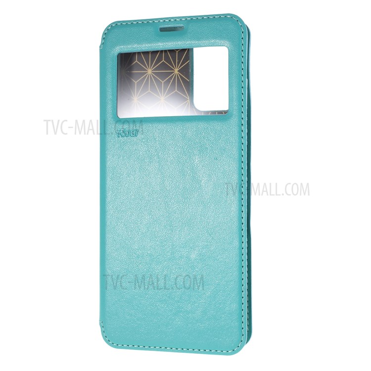 ROAR Noble View Window Leather Cell Phone Case with Stand for Samsung Galaxy S20 Plus - Blue-2