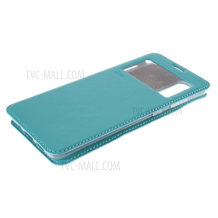 ROAR Noble View Window Leather Cell Phone Case with Stand for Samsung Galaxy S20 Plus - Blue-4