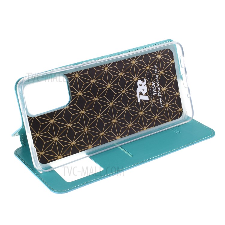 ROAR Noble View Window Leather Cell Phone Case with Stand for Samsung Galaxy S20 Plus - Blue-6