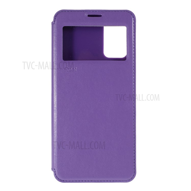 ROAR Noble View Window Leather Cell Phone Case with Stand for Samsung Galaxy S20 Plus - Purple-1