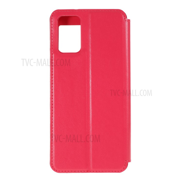 ROAR Noble View Window Leather Cell Phone Case with Stand for Samsung Galaxy S20 Plus - Red-3