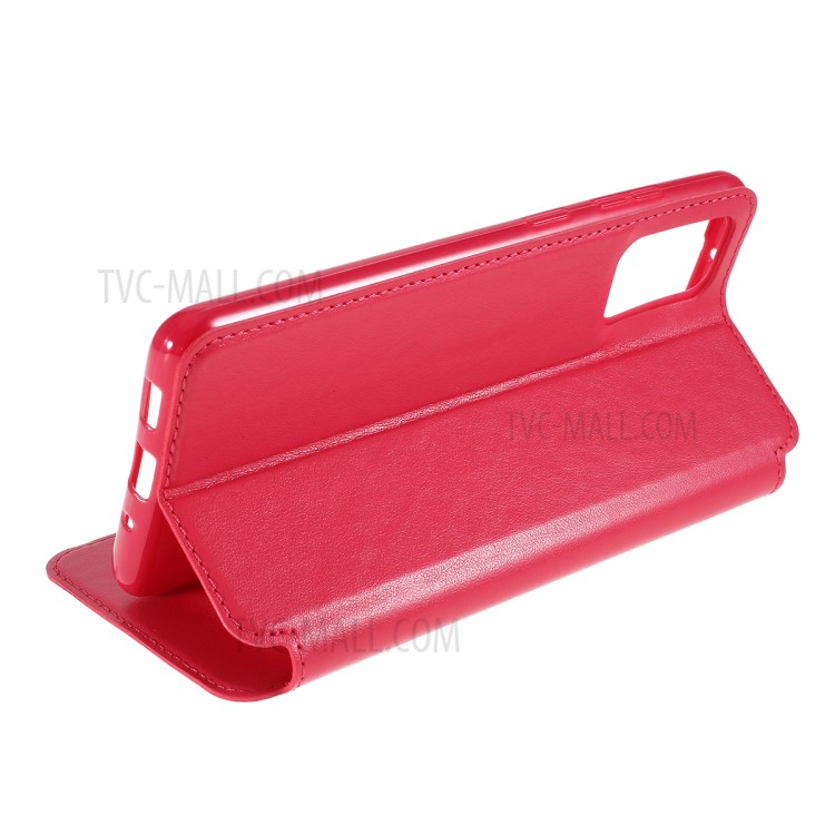 ROAR Noble View Window Leather Cell Phone Case with Stand for Samsung Galaxy S20 Plus - Red-5