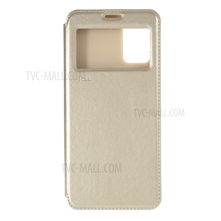 ROAR Noble View Window Leather Cell Phone Case with Stand for Samsung Galaxy S20 Plus - Gold-1