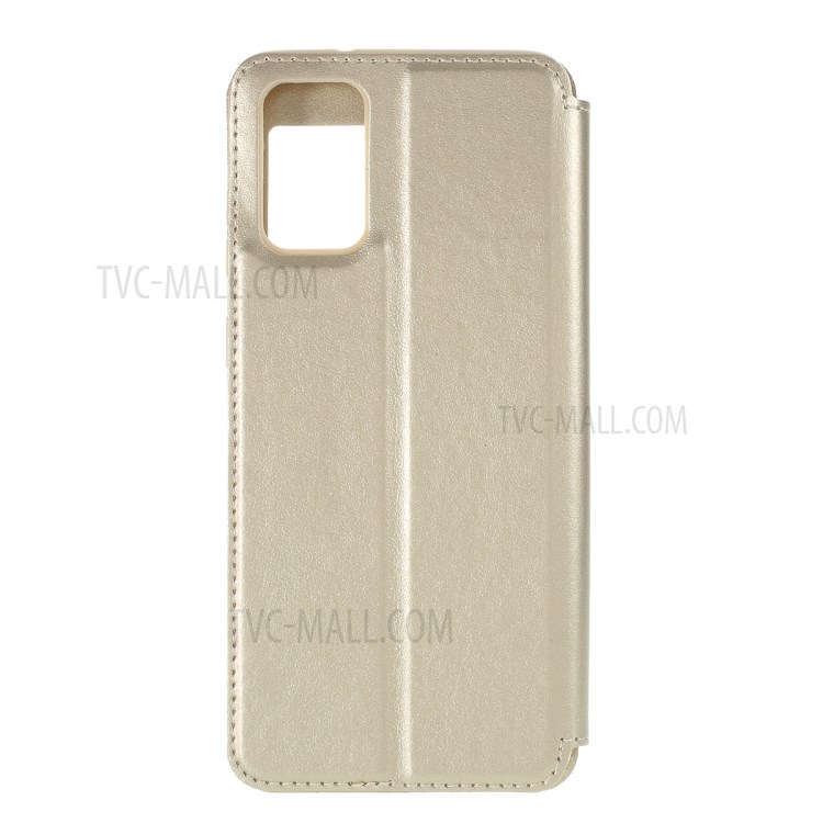 ROAR Noble View Window Leather Cell Phone Case with Stand for Samsung Galaxy S20 Plus - Gold-3