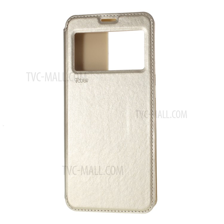 ROAR Noble View Window Stand Leather Cell Phone Cover for Samsung Galaxy S20 Ultra - Gold-2