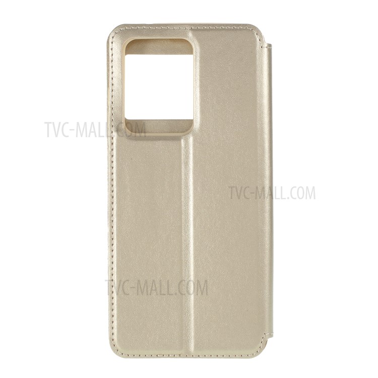 ROAR Noble View Window Stand Leather Cell Phone Cover for Samsung Galaxy S20 Ultra - Gold-3