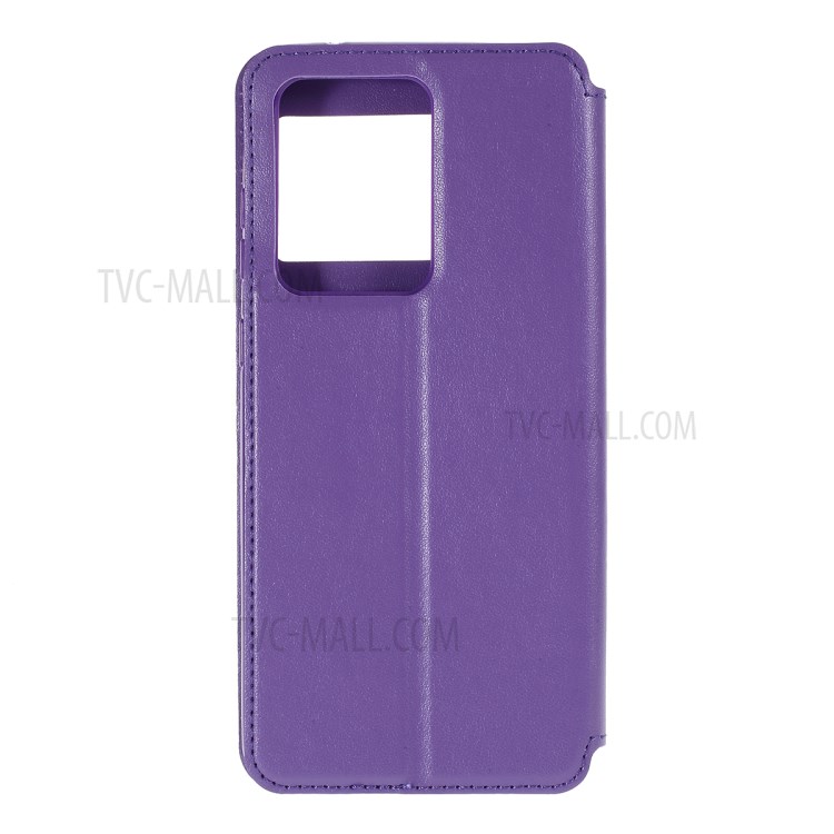 ROAR Noble View Window Stand Leather Cell Phone Cover for Samsung Galaxy S20 Ultra - Purple-3