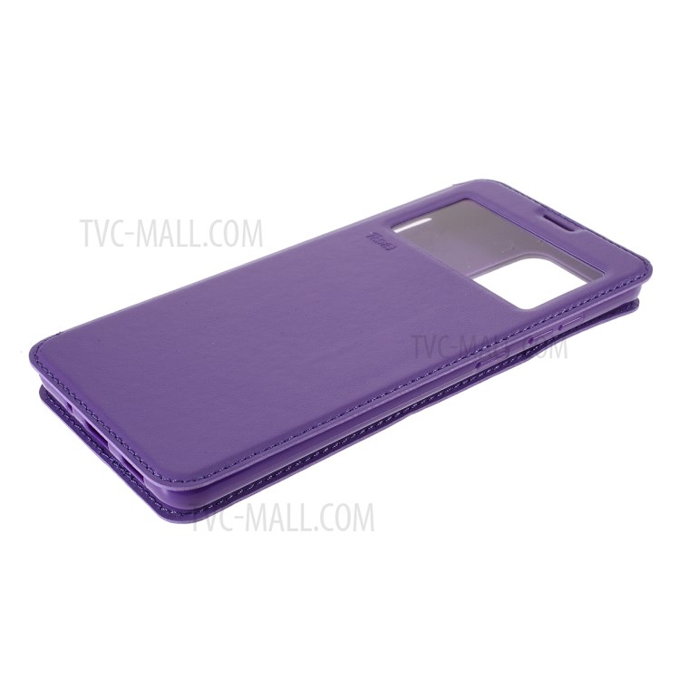 ROAR Noble View Window Stand Leather Cell Phone Cover for Samsung Galaxy S20 Ultra - Purple-4