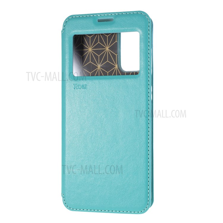 ROAR Noble View Window Stand Leather Cell Phone Shell for Samsung Galaxy S20 - Blue-2