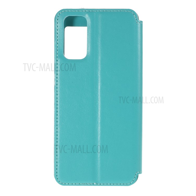 ROAR Noble View Window Stand Leather Cell Phone Shell for Samsung Galaxy S20 - Blue-3