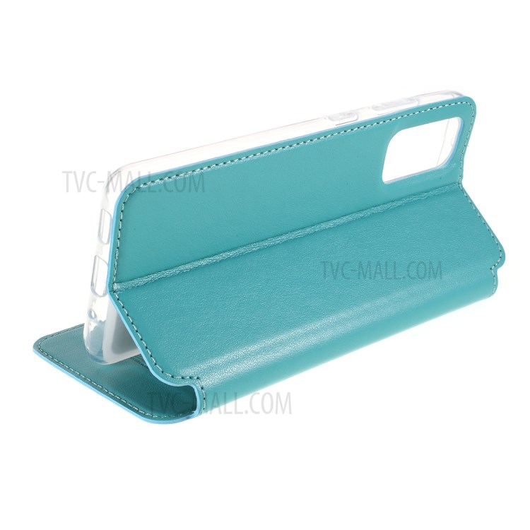 ROAR Noble View Window Stand Leather Cell Phone Shell for Samsung Galaxy S20 - Blue-6
