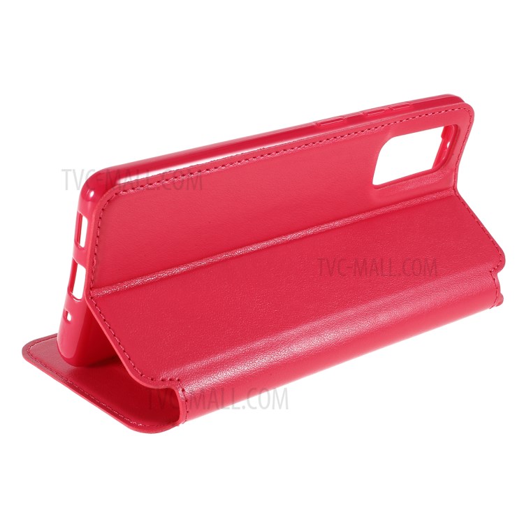 ROAR Noble View Window Stand Leather Cell Phone Shell for Samsung Galaxy S20 - Red-6
