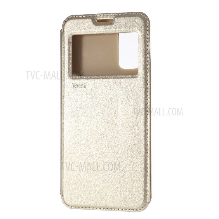 ROAR Noble View Window Stand Leather Cell Phone Shell for Samsung Galaxy S20 - Gold-2