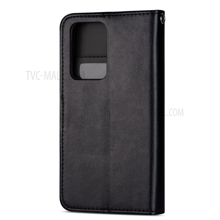 With 9 Card Slots Cell Phone Leather Case for Samsung Galaxy S20 Plus - Black-6