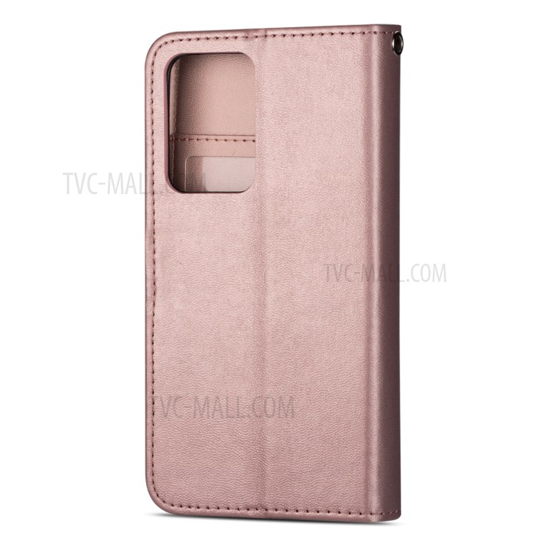 For Samsung Galaxy S20 Detachable 2-in-1 PU Leather Phone Case with 9 Card Slots - Rose Gold-7