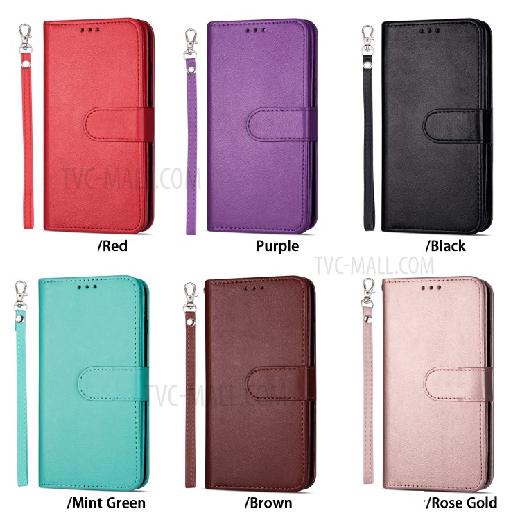 For Samsung Galaxy S20 Detachable 2-in-1 PU Leather Phone Case with 9 Card Slots - Rose Gold-9