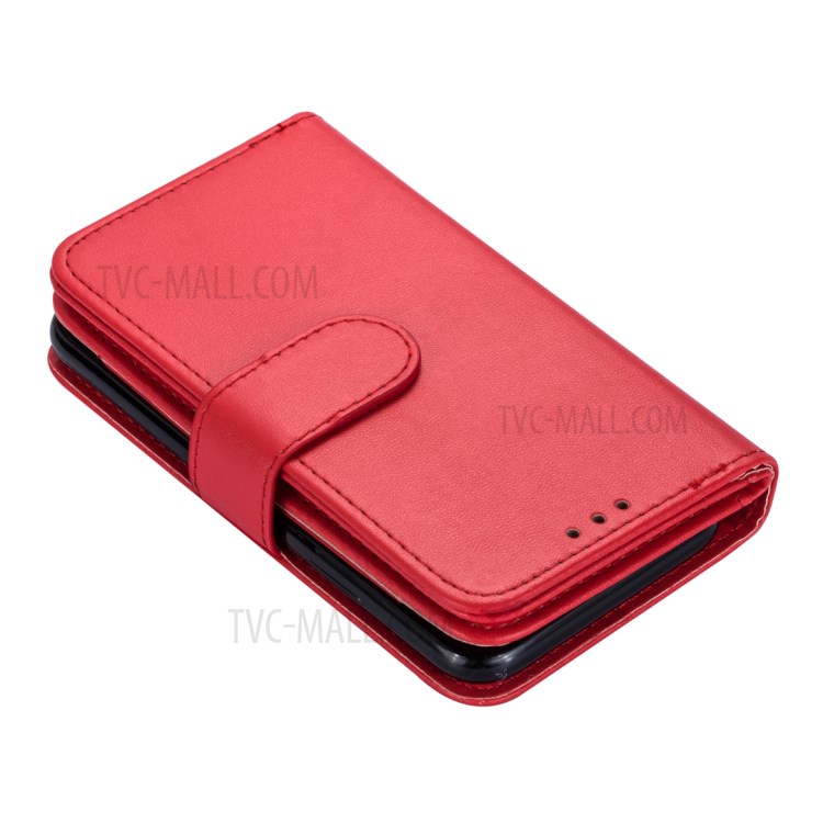 For Samsung Galaxy S20 Detachable 2-in-1 PU Leather Phone Case with 9 Card Slots - Red-3