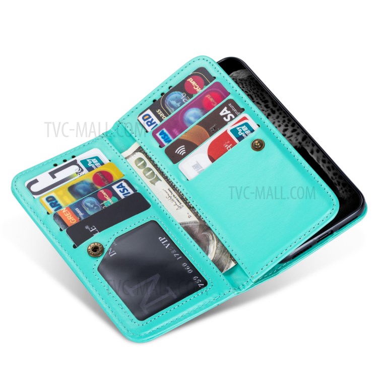 For Samsung Galaxy S20 Ultra Detachable 2-in-1 PU Leather Phone Case with 9 Card Slots - Blue-4