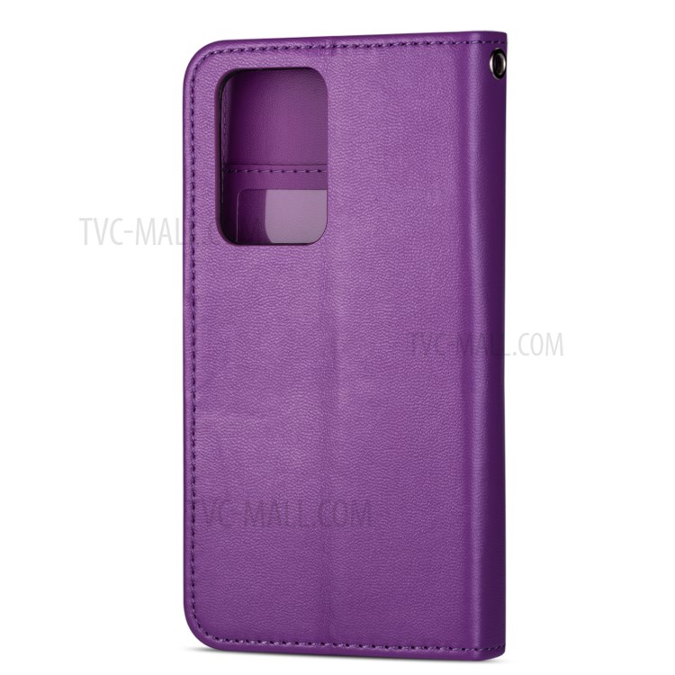 For Samsung Galaxy S20 Ultra Detachable 2-in-1 PU Leather Phone Case with 9 Card Slots - Purple-6