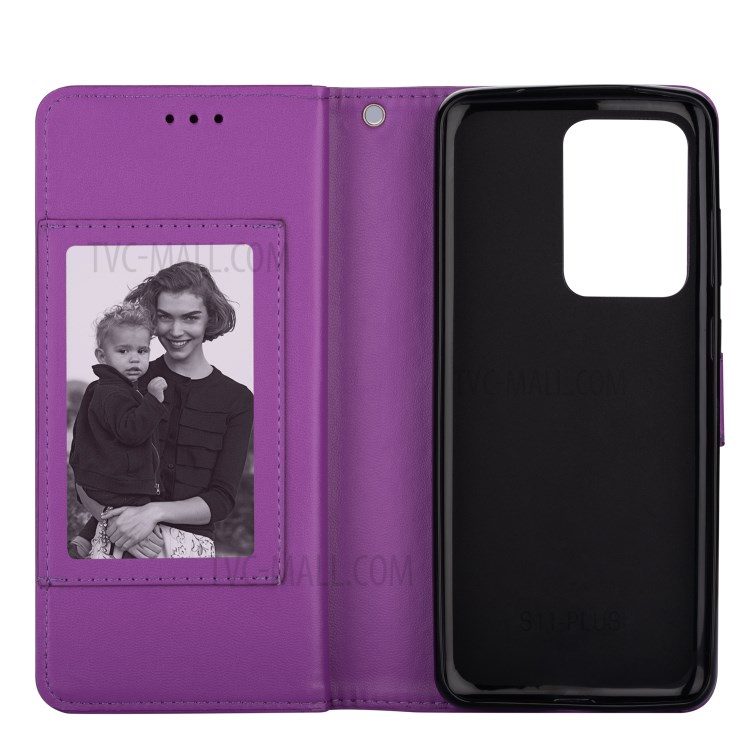 For Samsung Galaxy S20 Ultra Detachable 2-in-1 PU Leather Phone Case with 9 Card Slots - Purple-7