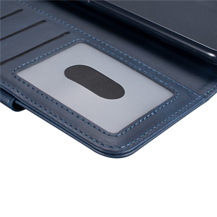 Zipper Pocket Leather with Wallet Shell for Samsung Galaxy S20 - Blue-7