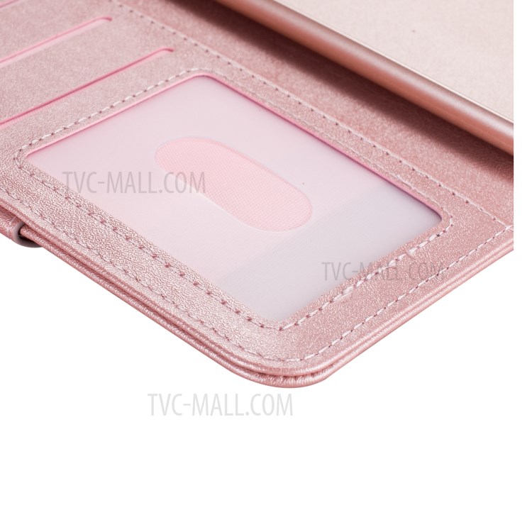 Zipper Pocket Leather Wallet Phone Shell for Samsung Galaxy S20 Ultra - Rose Gold-3