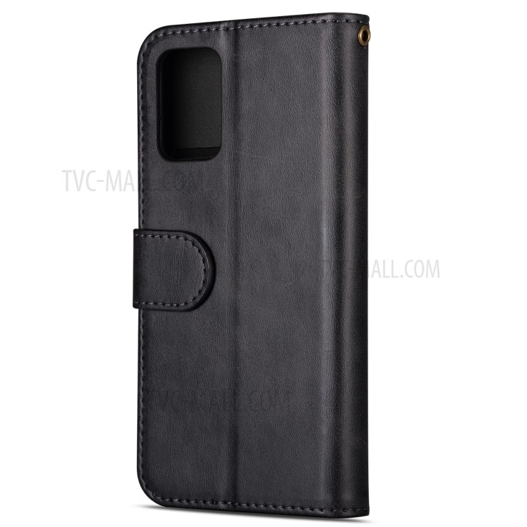 Zipper Pocket Leather Wallet Phone Shell for Samsung Galaxy S20 Ultra - Black-4