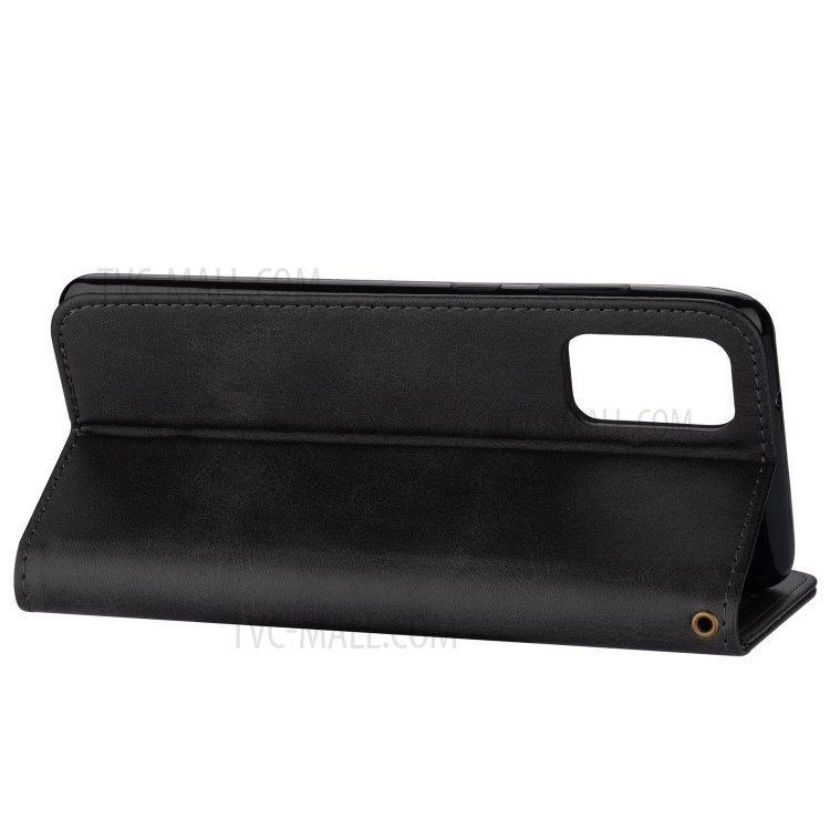 Zipper Pocket Leather Wallet Phone Shell for Samsung Galaxy S20 Ultra - Black-5