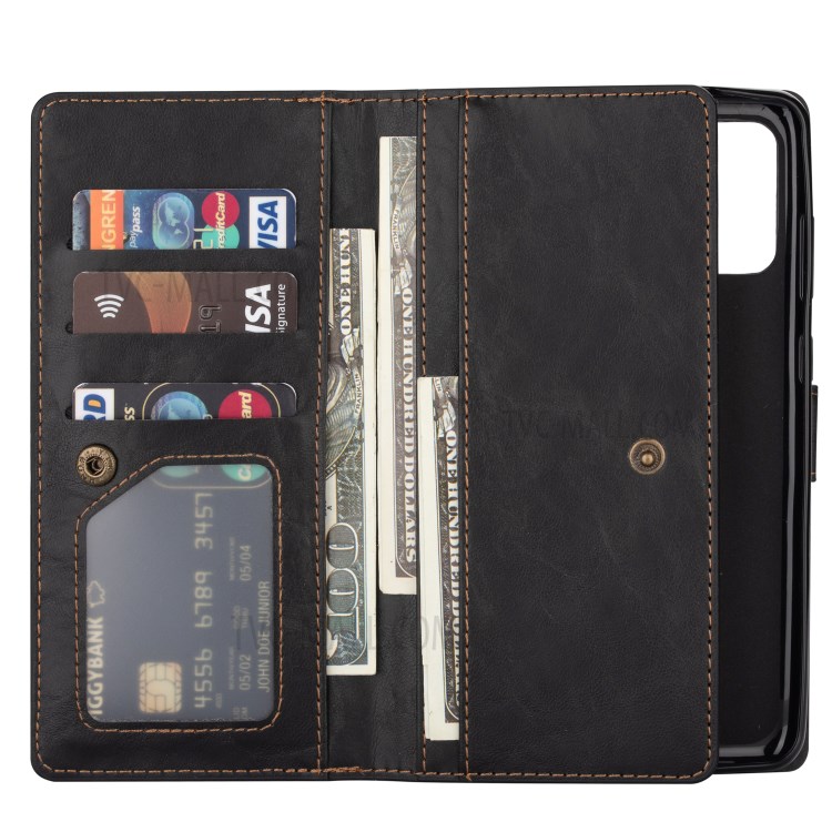 Retro Card Slots Money Pocket Leather Shell for Samsung Galaxy S20 Ultra - Black-5