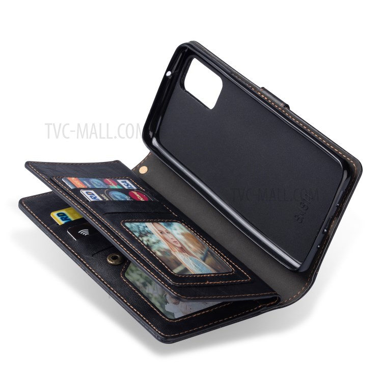 Retro Card Slots Money Pocket Leather Shell for Samsung Galaxy S20 Ultra - Black-7